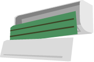 室内機基盤交換のイラスト