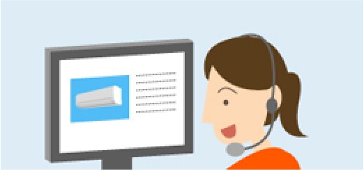 管理システムの画面を見ながら電話で受付をするオペレーター